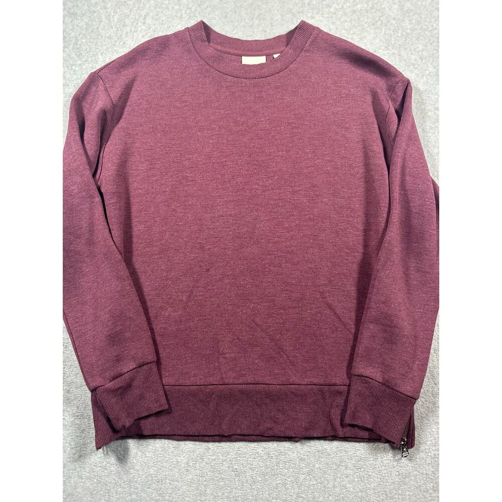 Varley Pullover Sweatshirt Women Size Small Purple Fleece Crew Neck Long Sleeves